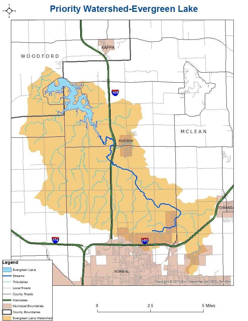 Evergreen Lake Watershed Map